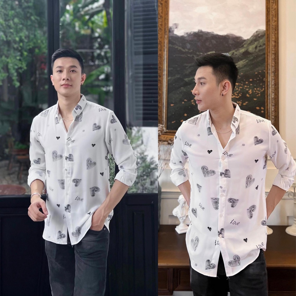 áo sơ mi lụa dài tay form rộng S10