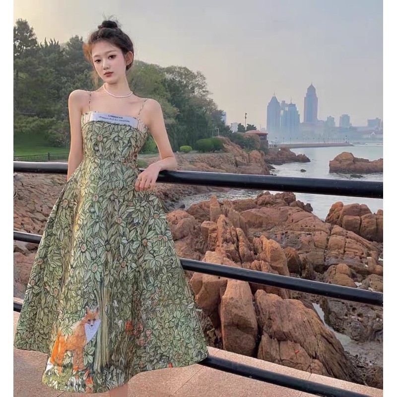 Đầm Dây Hoa Lá Fox Xinh Xắn Duyên Dáng