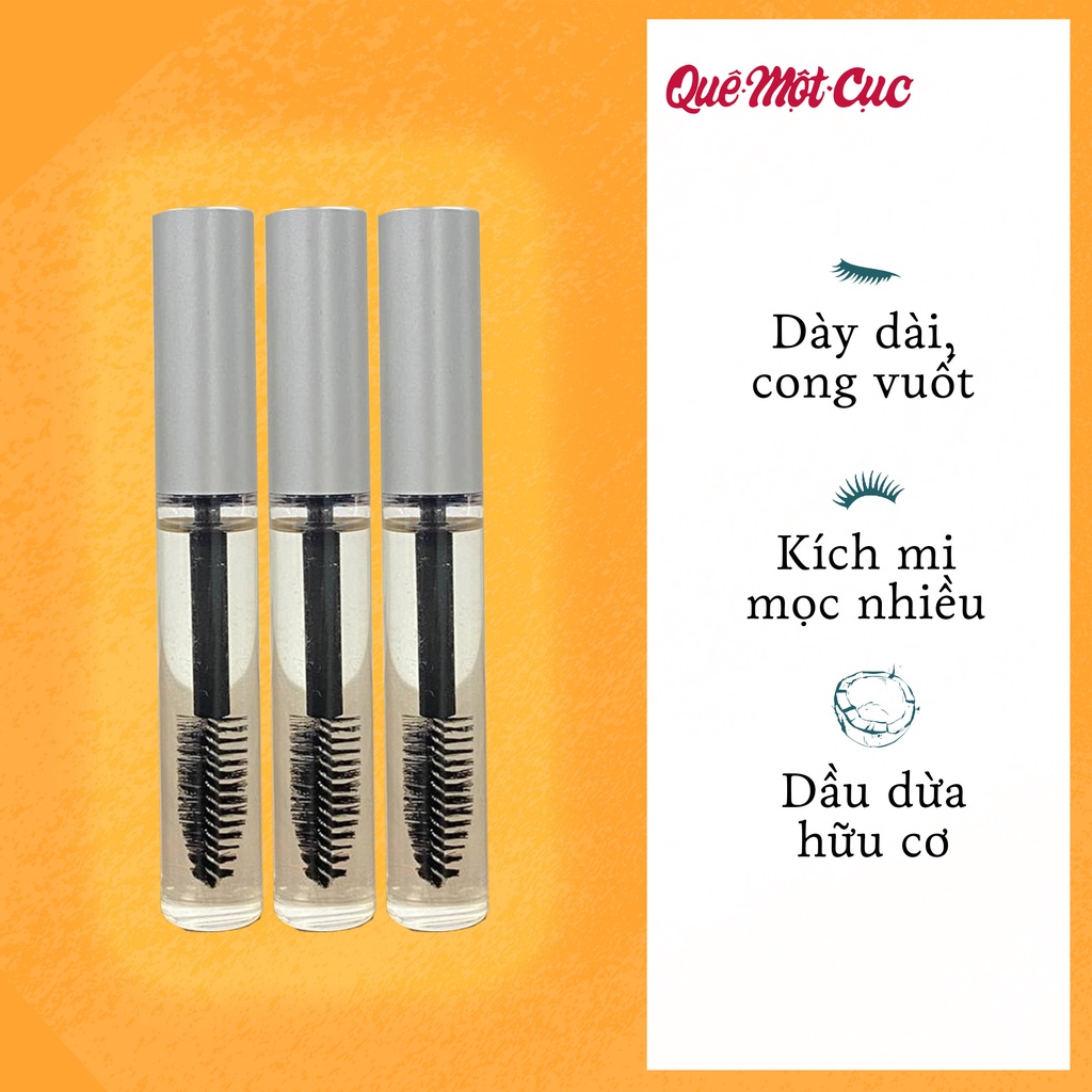 Chuốt mi mascara dầu dừa dưỡng mi (có ưu đãi) dày dài, cong vuốt chính hiệu QUÊ MỘT CỤC