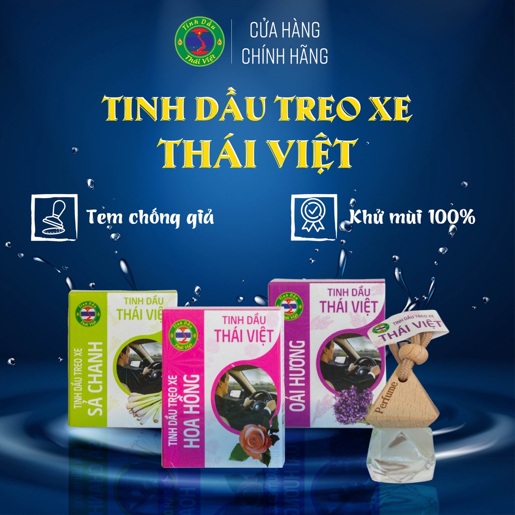 Tinh dầu treo xe ô tô Thái Việt, tinh dầu đánh bay mùi, làm sạch không khí, không lo nôn ói