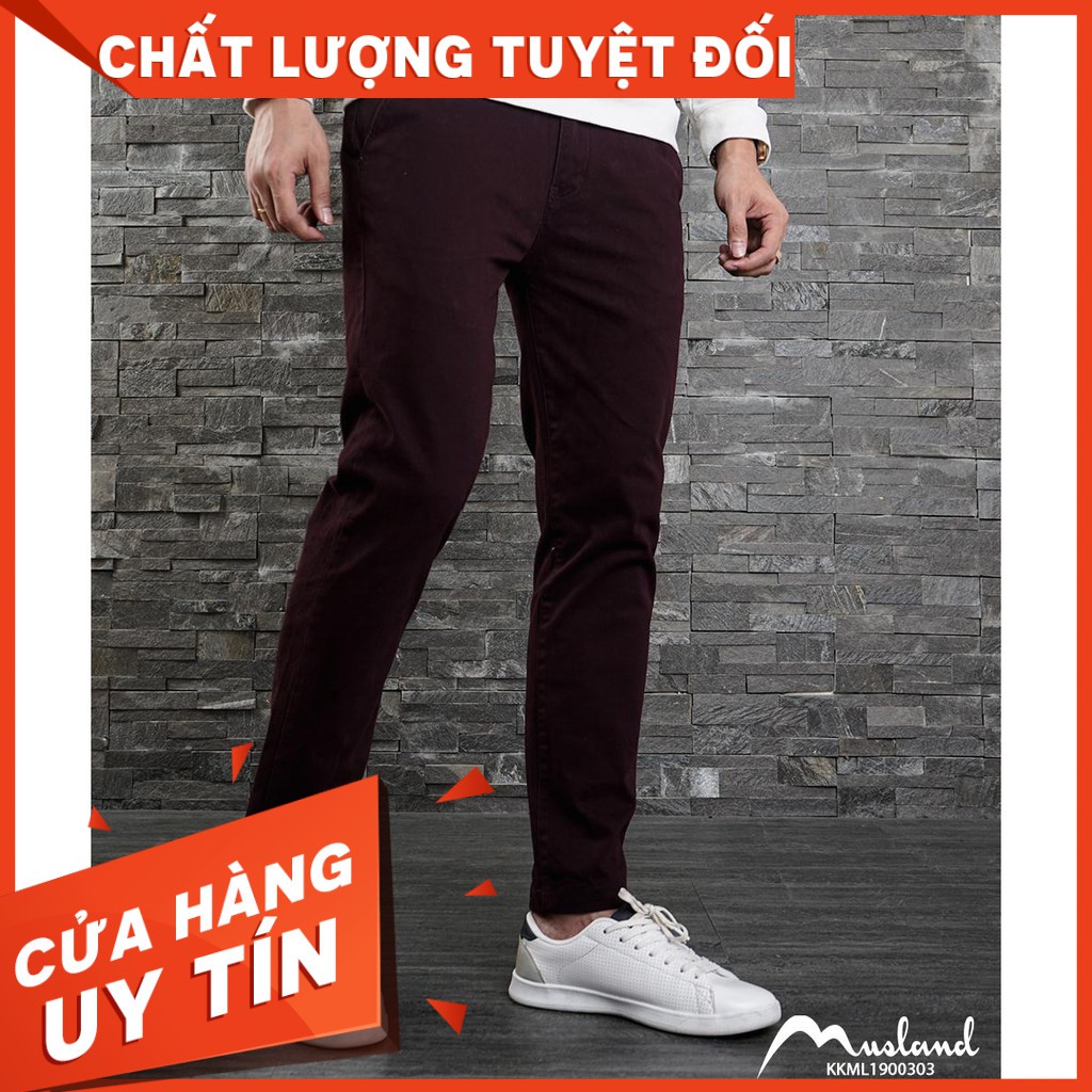 CHẤT LƯỢNG TUYỆT ĐỐI - QKMLD3 - Quần kaki nam MUSLAND slimfit co giãn , quần kaki chinos này thì đẹp tuyệt vời ae ạ !