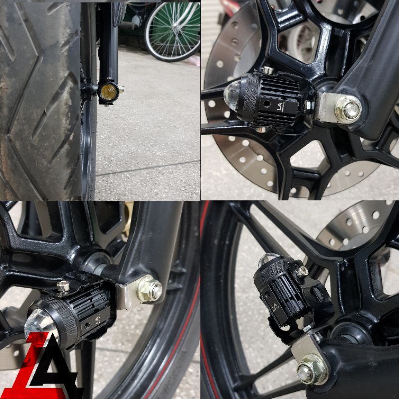 Pát trợ sáng đa năng gắn chân phuộc, chân kính - gắn đèn trợ sáng xe máy