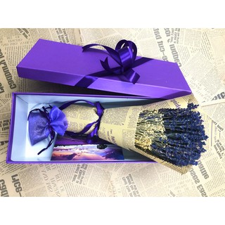 Combo hoa khô lavender - hộp tím - túi thơm
