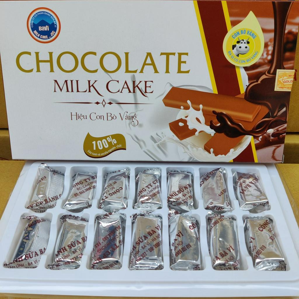 Hộp 14 Chiếc Bánh Sữa Nguyên Chất Con Bò Vàng Ba Vì 180g
