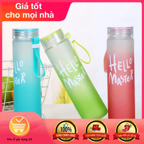 Bình Đựng Nước Thủy Tinh Hello Master 450ml