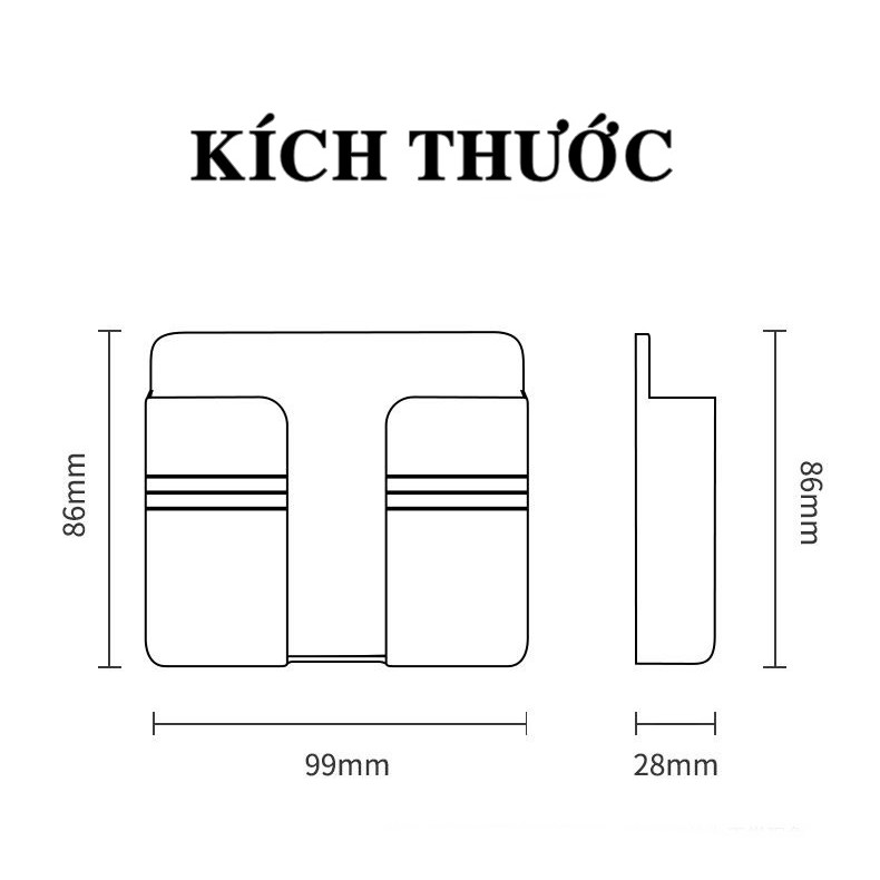 Giá đỡ dán tường đựng điện thoại, Remote tivi, máy lạnh, không đục lỗ, giá sạc, kệ treo tường đa năng