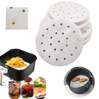 Giấy Nến-Dùng Lót Chống Dính Khi NướngLàm Bánh,1 Tệp 100 Tờ Loại Đục Lỗ Size Lớn 22cm, Siêu Tiện Dụng