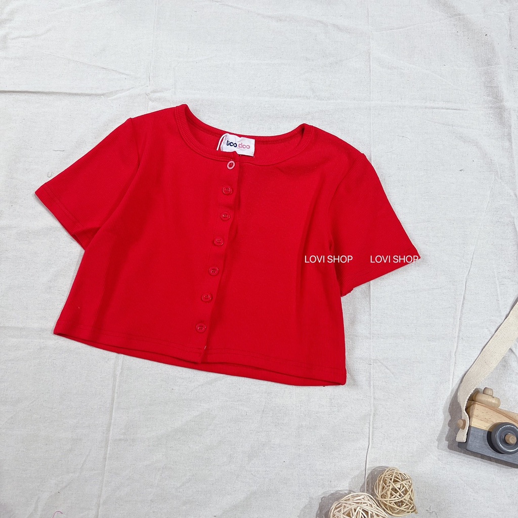 LOVI SHOP- Áo croptop chất thun gân mềm basic nhiều màu