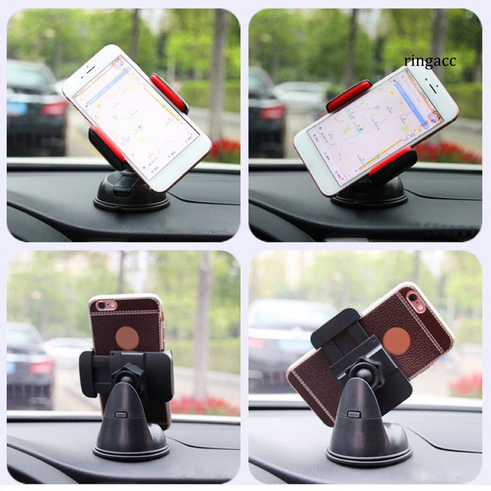 Giá đỡ điện thoại gắn kính chắn gió xe hơi xoay 360 độ đa năng tiện dụng