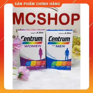Vitamin tổng hợp cho nam và nữ trên dưới 50 tuổi Centrum Advance Women and Men