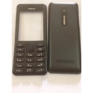 Vỏ nokia 206 có phím màu đen(không bảo hành)