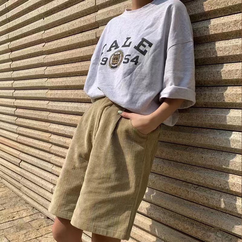 Áo phông 3158 tay lỡ form rộng thun nam nữ in chữ chất cotton khô hàng Quảng Chẩu ANDOSA AT08