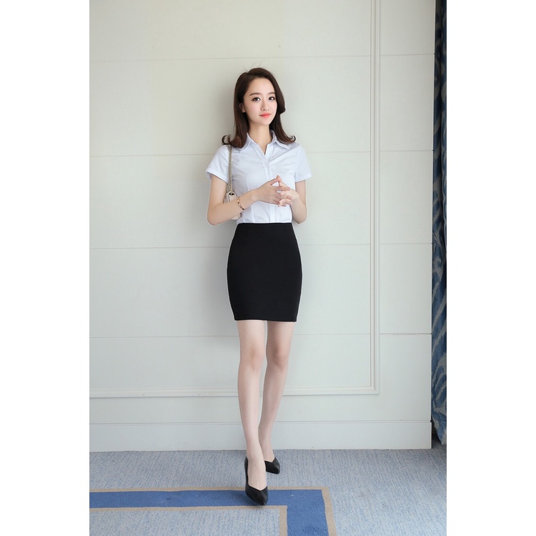 Chân váy công sở nữ lưng cao xẻ sau Chân váy bút chì cạp cao dáng ôm vải umi cao cấp co giãn 4 chiều mặc sơ mi đi làm