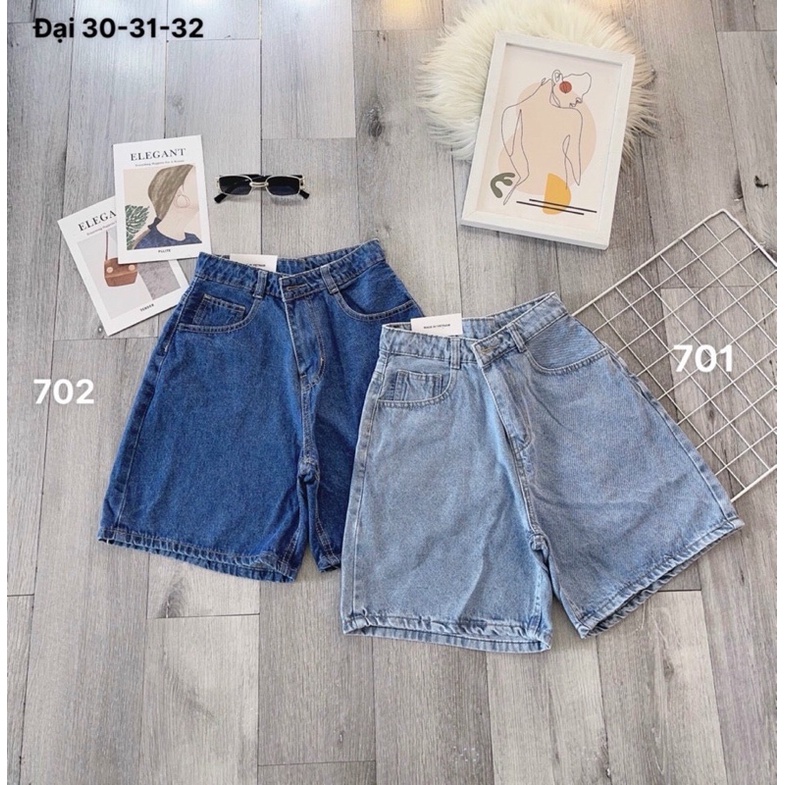 Quần Jean lửng ngố, Quần sọt jean ngố lửng nữ  Ulzzang form rộng - Quần Short Jeanalohashop91