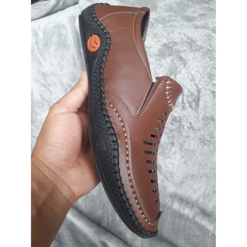 Giày Da Nam Mùa Hè Đục Lỗ Thoáng Khí Mẫu Hot | BigBuy360 - bigbuy360.vn