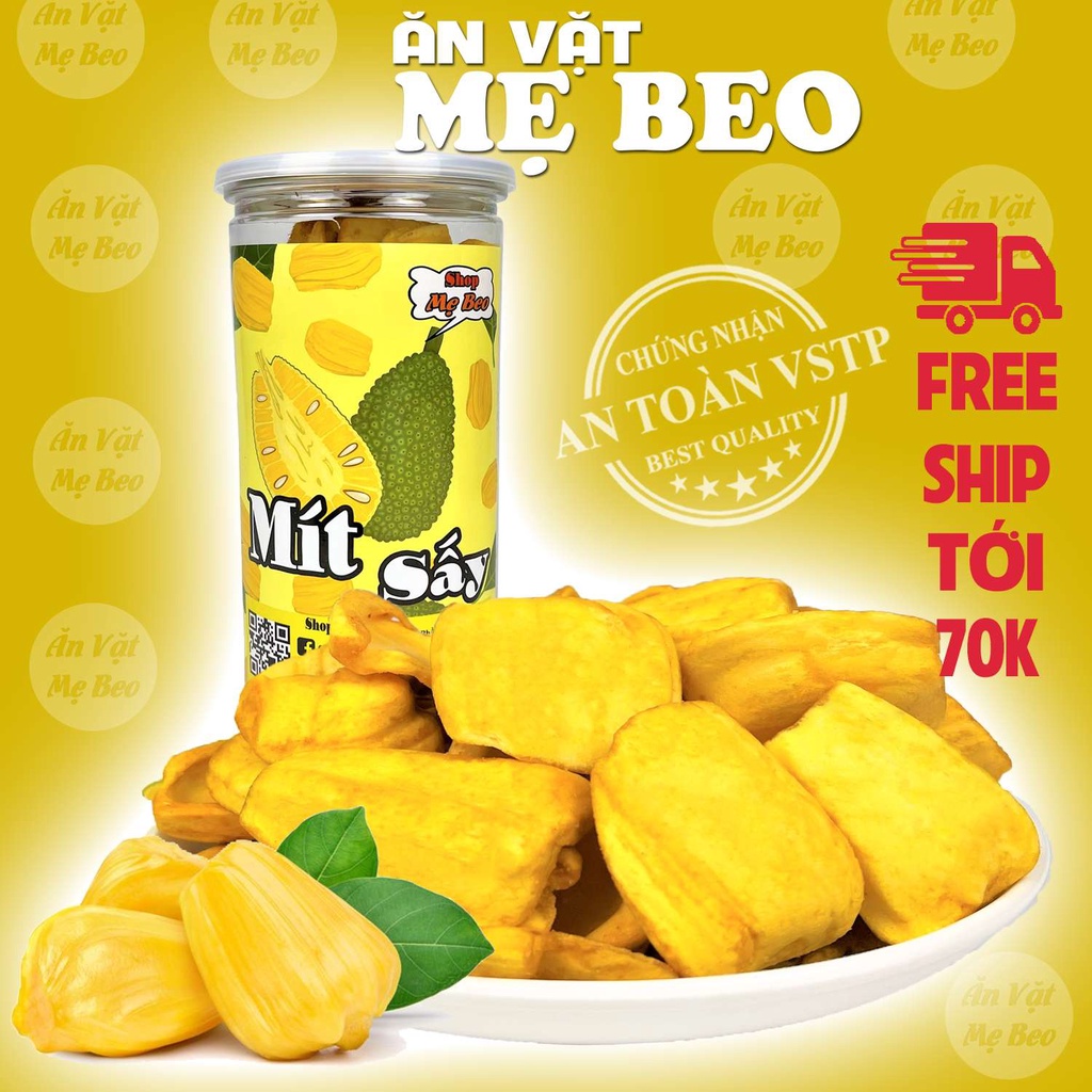 Mít sấy khô giòn Đà Lạt 200Gr Mẹ Beo đồ ăn vặt cực ngon