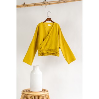 Áo cheva cổ V linen MONO