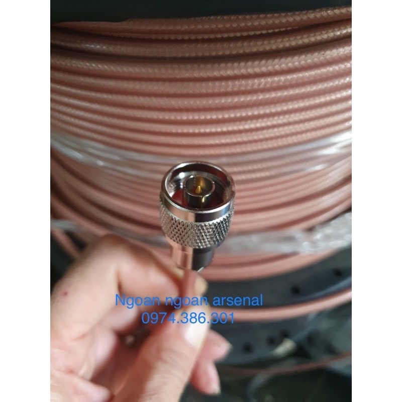 Dây tín hiệu cao tần N male-N male đực dây mạ bạc 142 chuẩn 50ohm