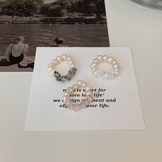Nhẫn hạt sang trọng Modleaf Pearl beads ring Hàn Quốc