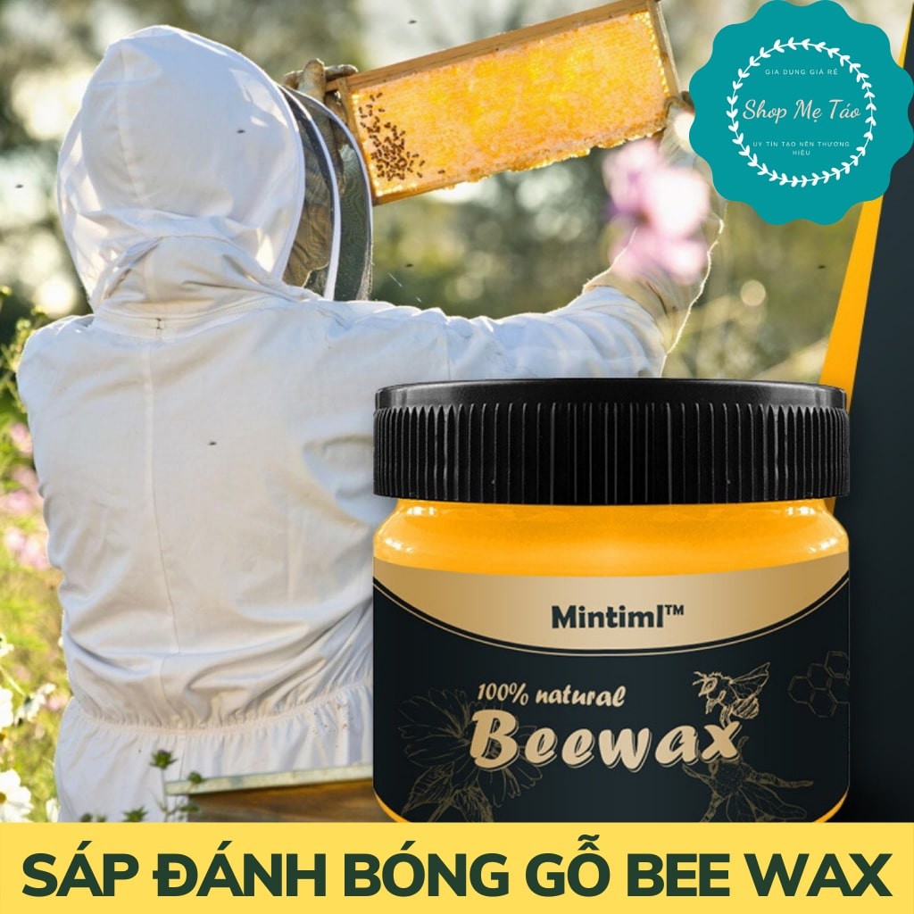 Sáp ong đánh bóng gỗ, lau sàn gỗ, dầu sáp lau bóng gỗ chống thấm ,nước, bụi bẩn BEEWAX hàng loại 1 hộp to.