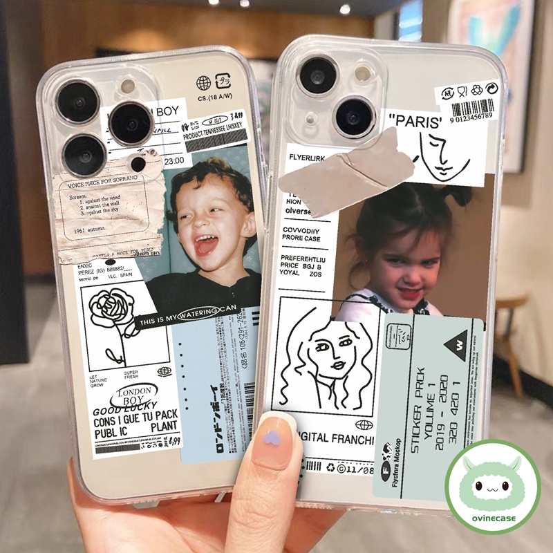 Ốp lưng iphone Ốp Điện Thoại In Hình Bé Trai Bé Gái Cho iPhone 6 7 8 SE 7 + 8 + X XR XS 11 12 13 Mini Pro Max