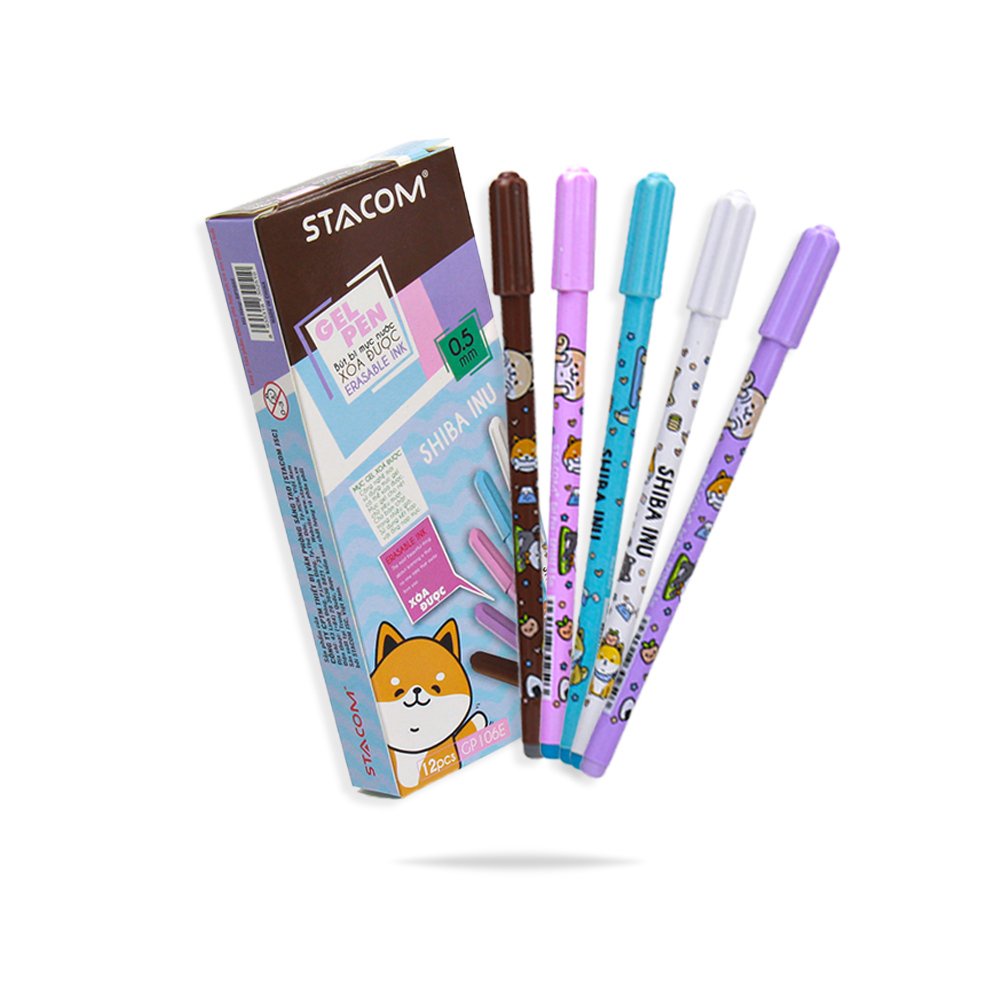 Bút mực gel xóa được đầu 0.5mm nắp đậy STACOM - GP106E