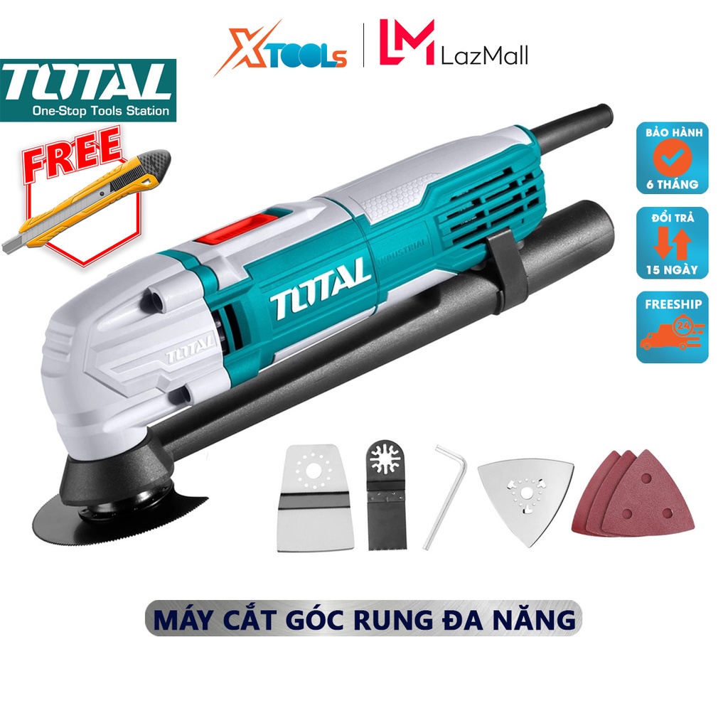 Máy cắt góc rung đa năng TOTAL TS3006 | máy cưa góc công suất 300W tốc độ không tải 10.000 - 20.000/min có chế độ chỉnh