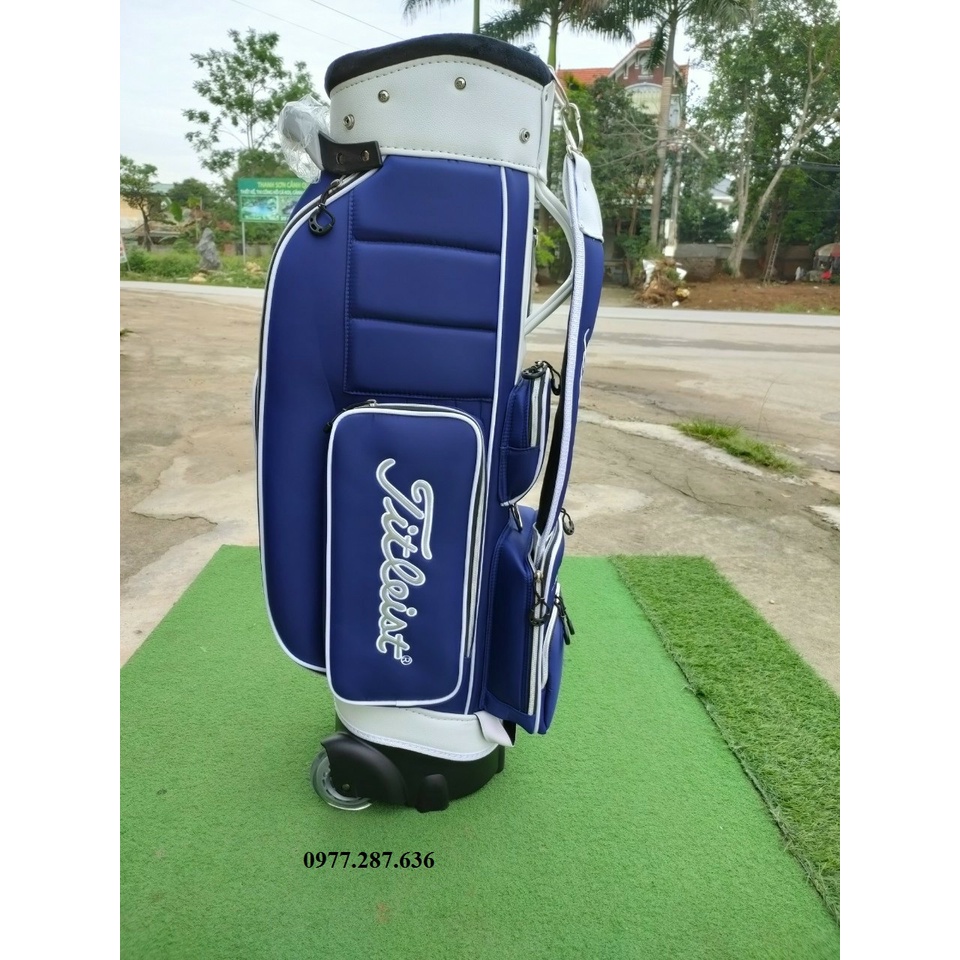 Túi đựng gậy golf Titleist túi gậy có bánh xe tiện lợi di chuyển vải bạt chống thấm chống bụi siêu nhẹ TM010