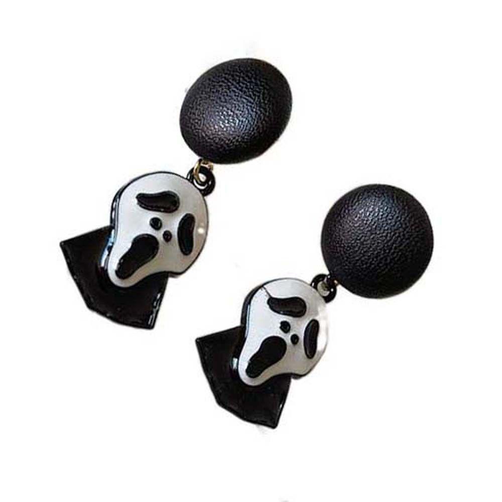 MXGOODS Halloween Earrings Girls Gift Halloween Party Pendant Earrings Skeleton Ghost Bat Dangle Ear Studs