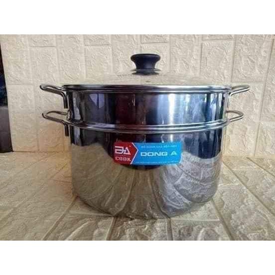 [Hàng Loại 1_FreeShip] Bộ nồi xửng hấp inox cao cấp đáy từ Đông Á Cook Size 20cm, 28cm