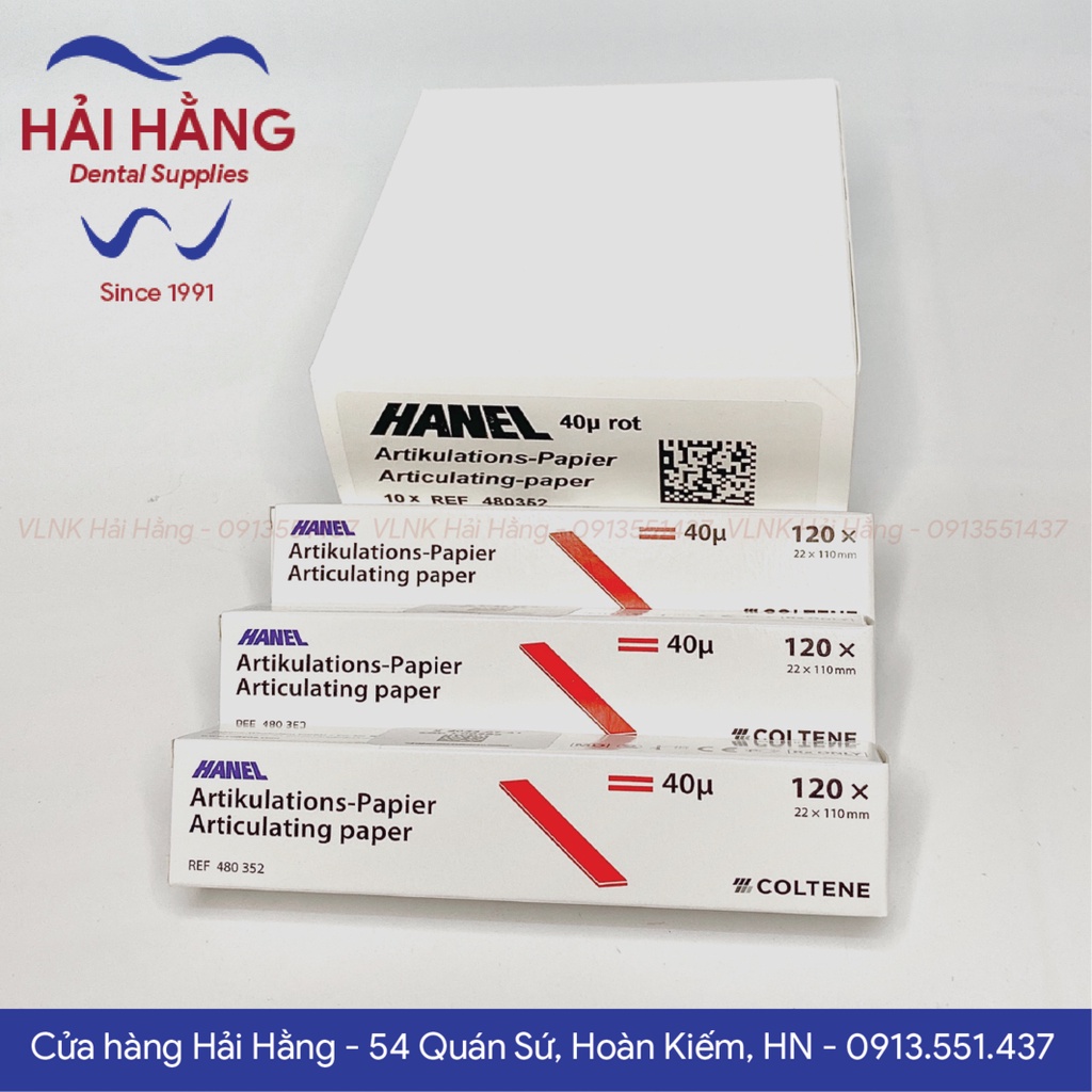 Giấy thử cắn Hanel 40µm chính hãng Coltene