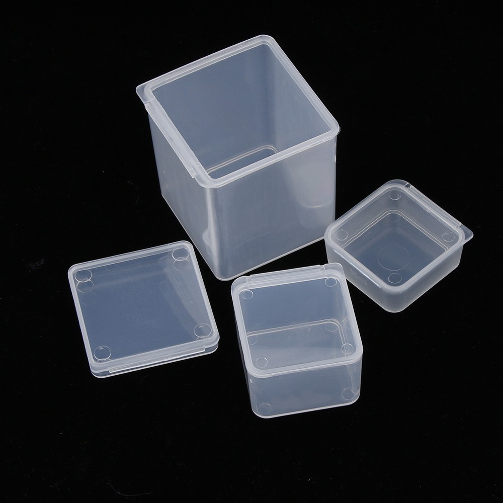 Containers Square Clear Jewelry Plastic Boxes Storage
