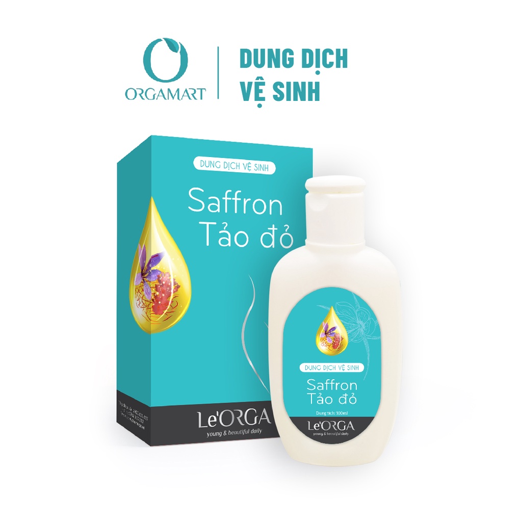 Dung Dịch Vệ Sinh Le'Orga - Saffron Gel Làm Sạch Thơm Tho Se Khít Hồng Hào 100ml