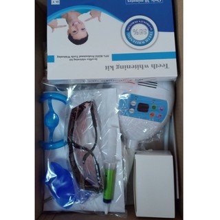 Combo máy tẩy trắng răng + kính + banh miệng + tặng kèm tuýp vệ sinh răng