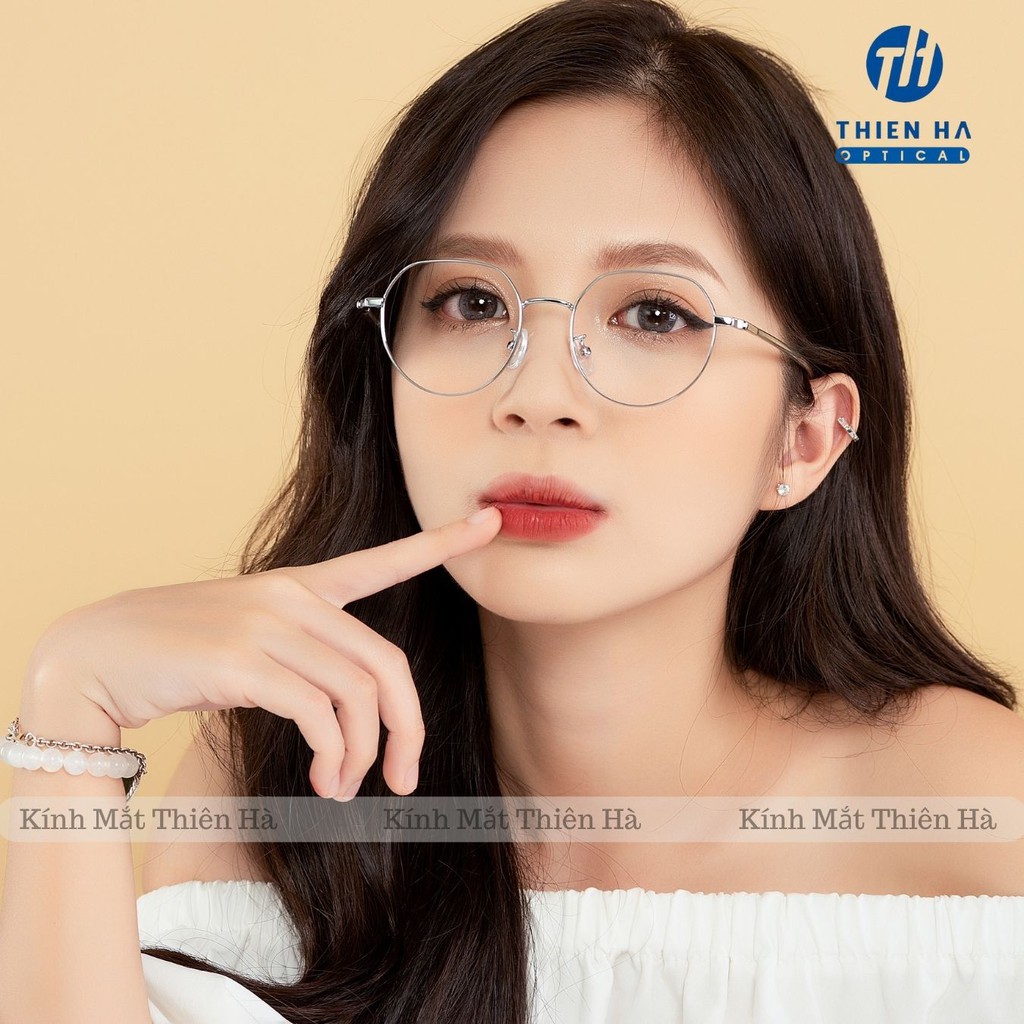 Gọng kính nữ titan Thiên Hà Optical chất liệu titan cao cấp siêu nhẹ chống gỉ phù hợp nam nữ, thiết kế độc quyền GLK001