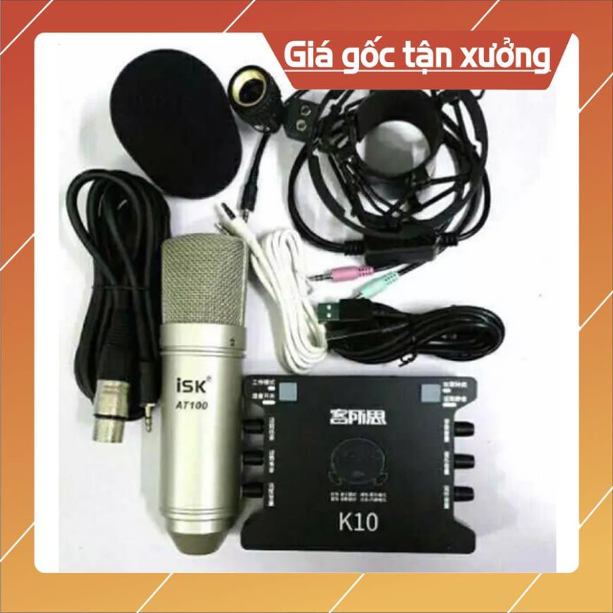 Combo Livestream Sound K10 mic ISK AT100 chính hãng giá rẻ