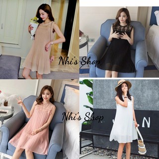 Đầm Xếp Li Phối Ren Dễ Thương Ngọt Ngào (5 màu)