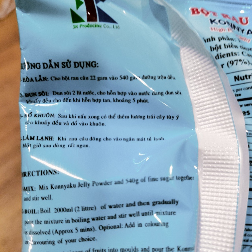 Bột rau câu Konnyaku 22g - Nguyên Liệu Làm Thạch Rau Câu Ngon