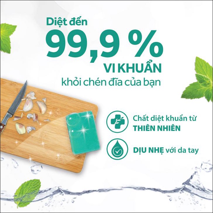 Nước Rửa Chén Sunlight Diệt Khuẩn Chiết xuất Chanh và Lá Bạc Hà, giúp Diệt Vi Khuẩn Bám Trên Chén Dĩa (Can 3.6kg)