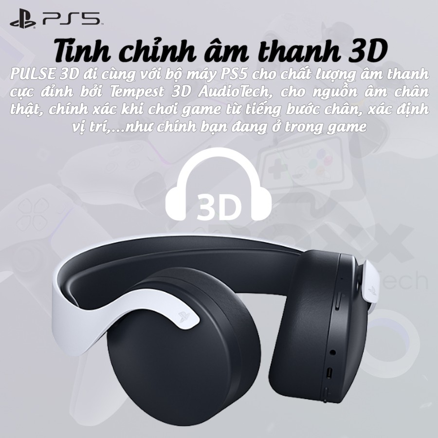 Tai nghe PS5 Pulse 3D Wireless Headset hàng chính hãng bảo hành 12 tháng