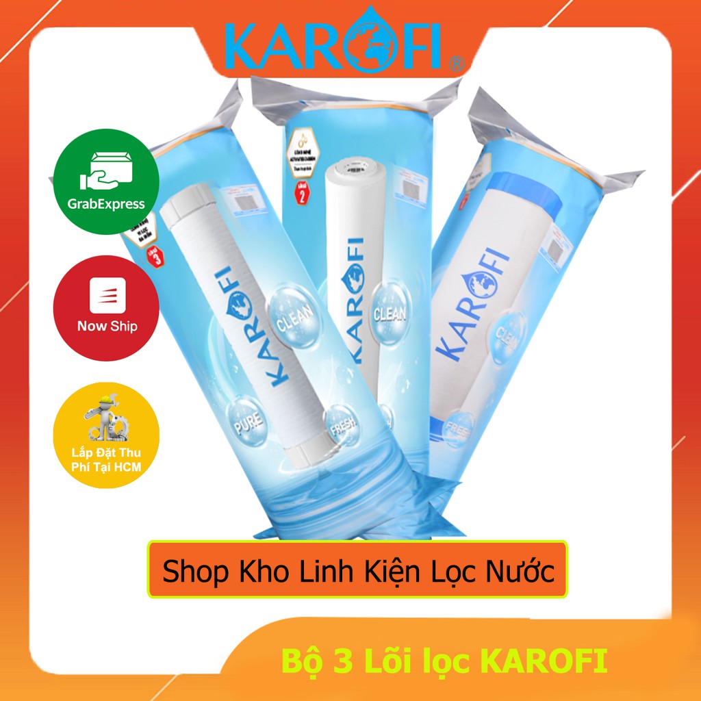 Bộ 3 Lõi Lọc Nước Thô KAROFI 123 Duo Smax Chính Hãng