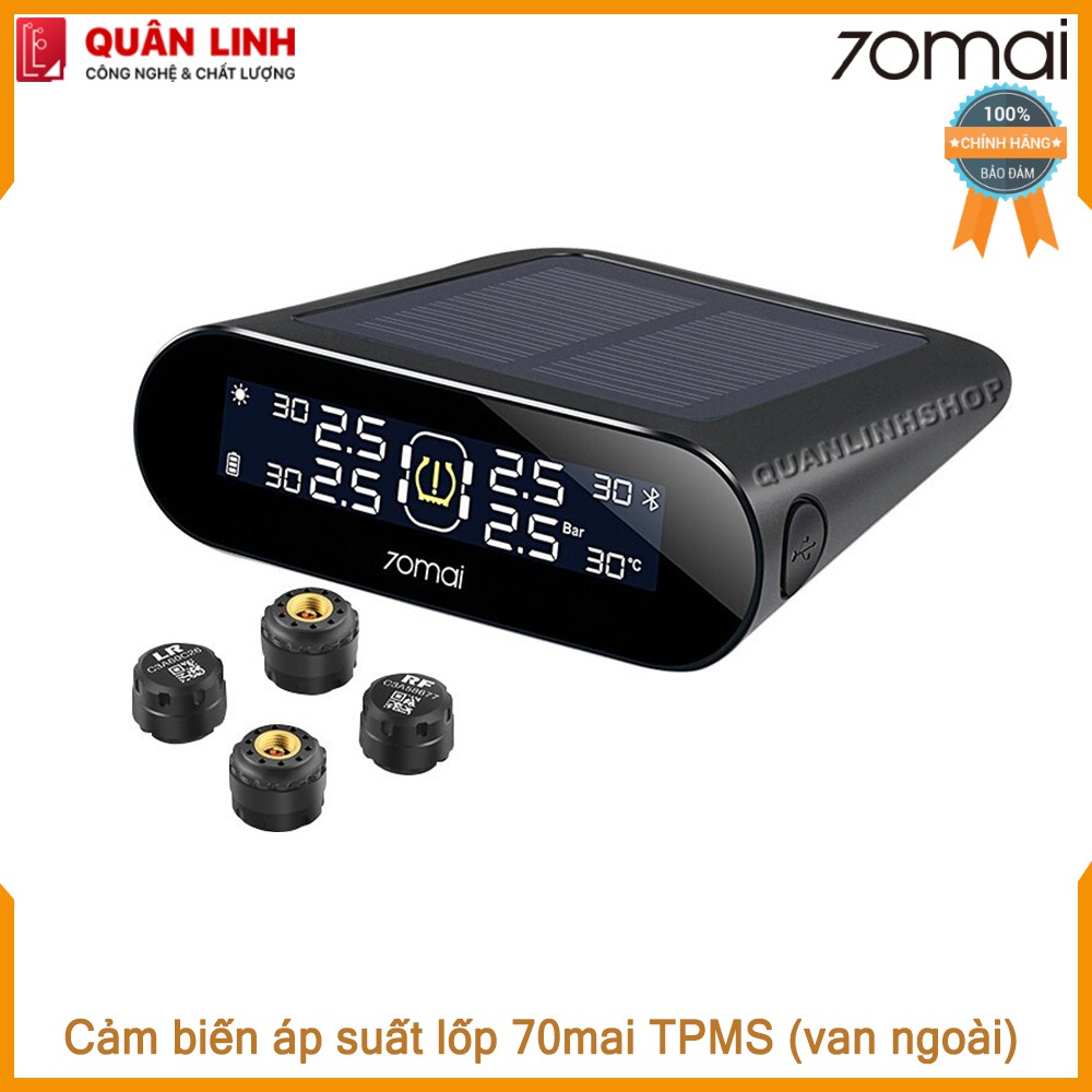 Cảm biến áp suất lốp TPMS 70mai Lite Midrive T02 van ngoài