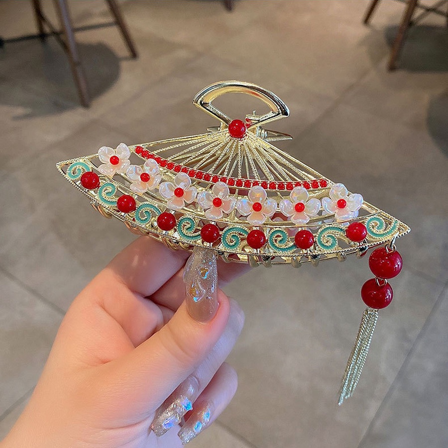 Kẹp Tóc Loại Lớn Đính Ngọc Trai Nhân Tạo Phong Cách Trung Hoa Mới