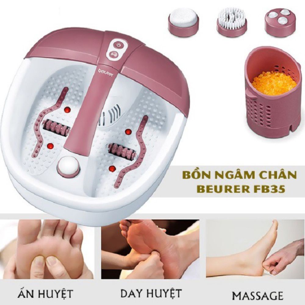 Bồn ngâm chân Massage Beurer Đức F35 Công suất 140W, Tích hợp 3 chức năng thư giãn