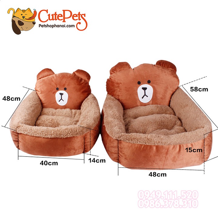 Đệm thú hình cute - Nệm chữ nhật 2 lớp cho thú cưng - CutePets