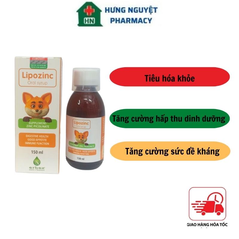 Bổ sung Kẽm Lipozinc giúp bé ăn ngon,hấp thu tốt, tăng cường sức đề kháng Chai 150ml