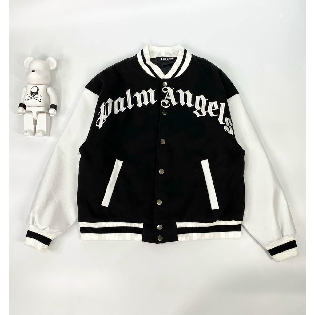 Áo Khoác Bomber Nam Nữ Thu Đông 2022, Áo Jacket Cúc Bấm Tay Trắng Mùa Đông In Chữ - AK27