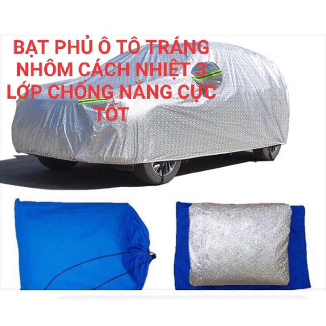 BẠT PHỦ Ô TÔ TRÁNG NHÔM CÁCH NHIỆT 3 LỚP