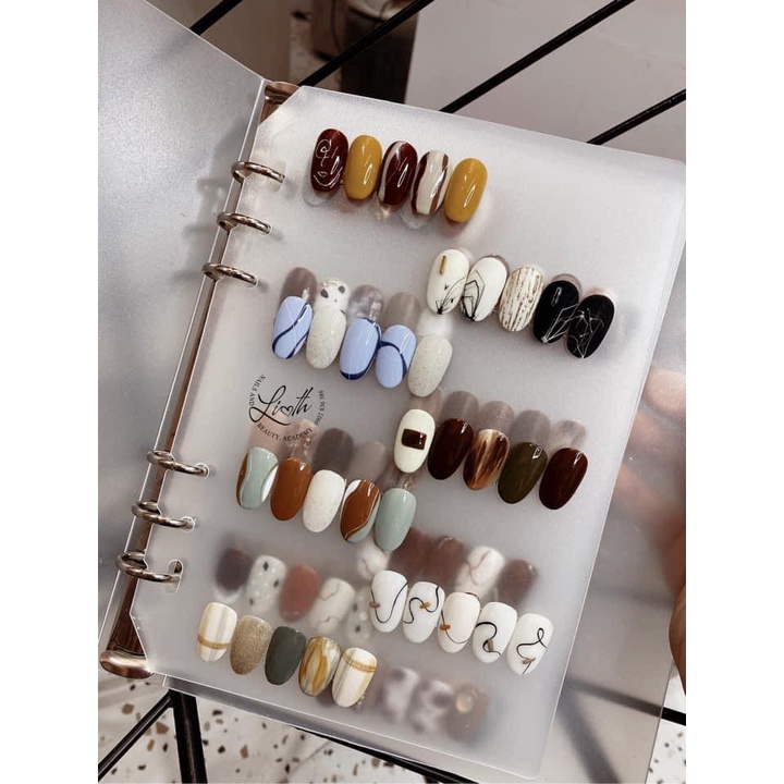 Phụ kiện nail - Sổ đựng mẫu móng gáy lò xo