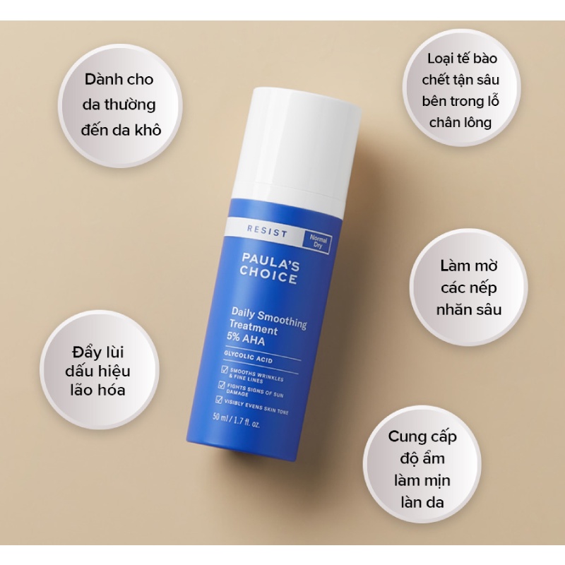 Kem dưỡng Resist Daily Smoothing Treatment  With 5% AHA